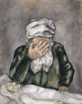 Marc Chagall œuvres - Abraham pleurant Sarah contemporain de Marc Chagall